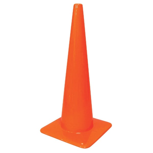 Professional 28 In. H. Hi-Vis Orange Safety Cone